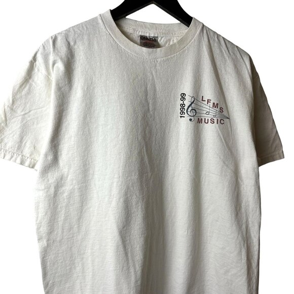 LFMS Music T Shirt Vintage 90s Adult White Medium M Graphic Tee - Picture 2 of 12